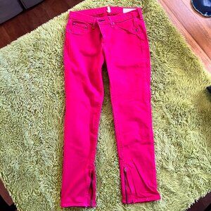 Rag & Bone skinny jeans in neon hot pink size w29